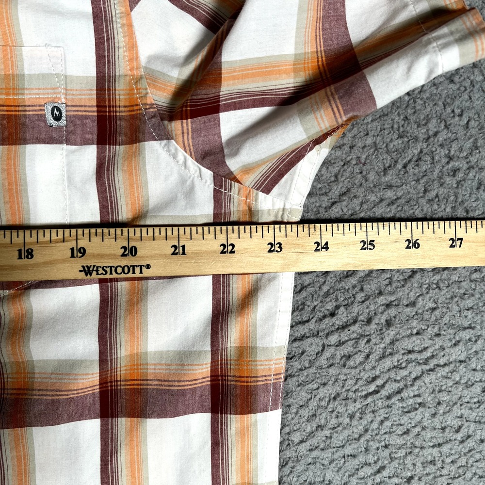 Marmot Shirt Mens Large Plaid Casual Preppy Button Up Pocket Outdoor Hiking Logo - Picture 7 of 11